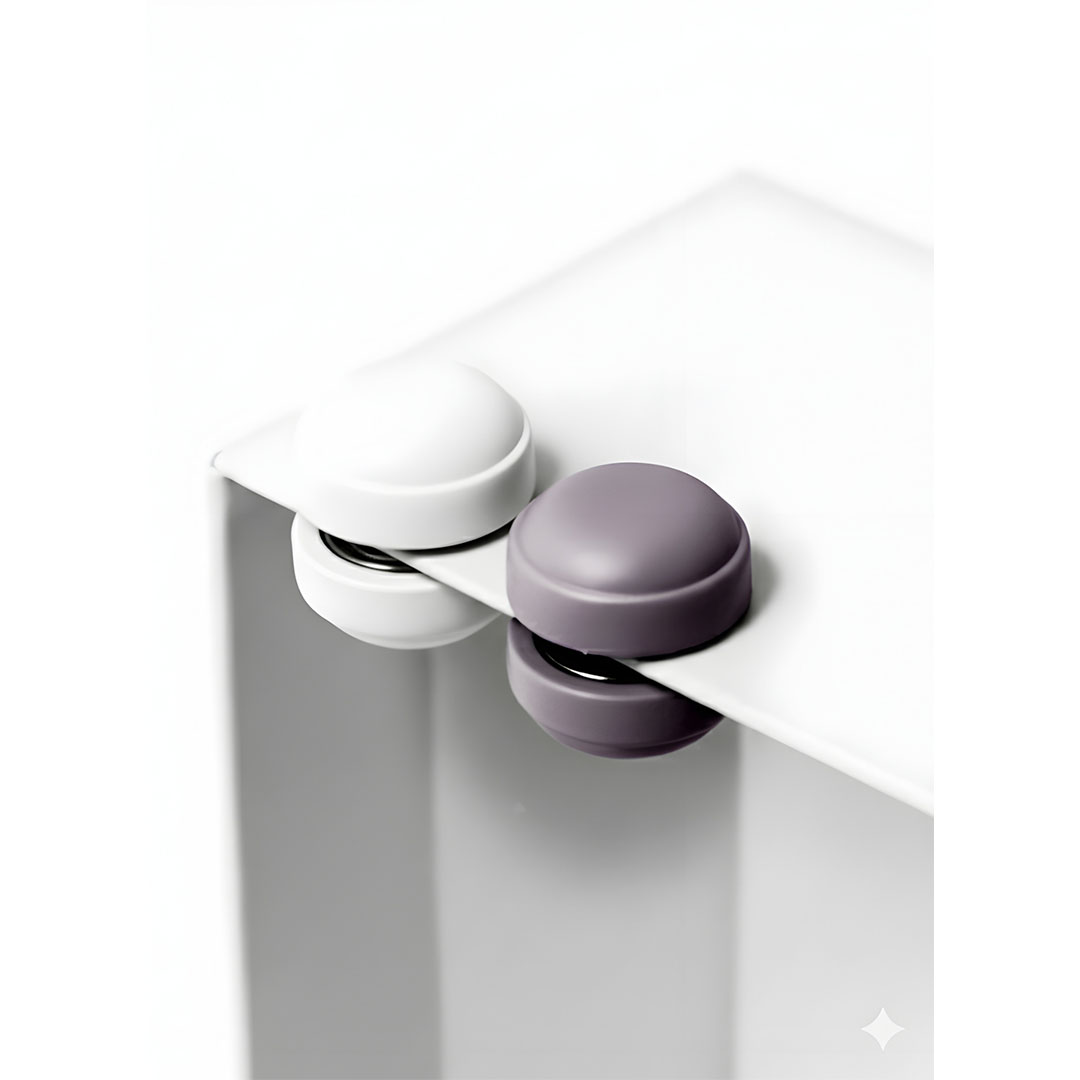 دبابيس حجاب مغناطيسية - 2 قطعة - كشمير / أبيض