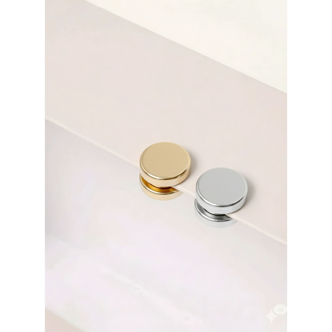 دبابيس حجاب مغناطيسية - 2 قطعة - فضي / ذهبي