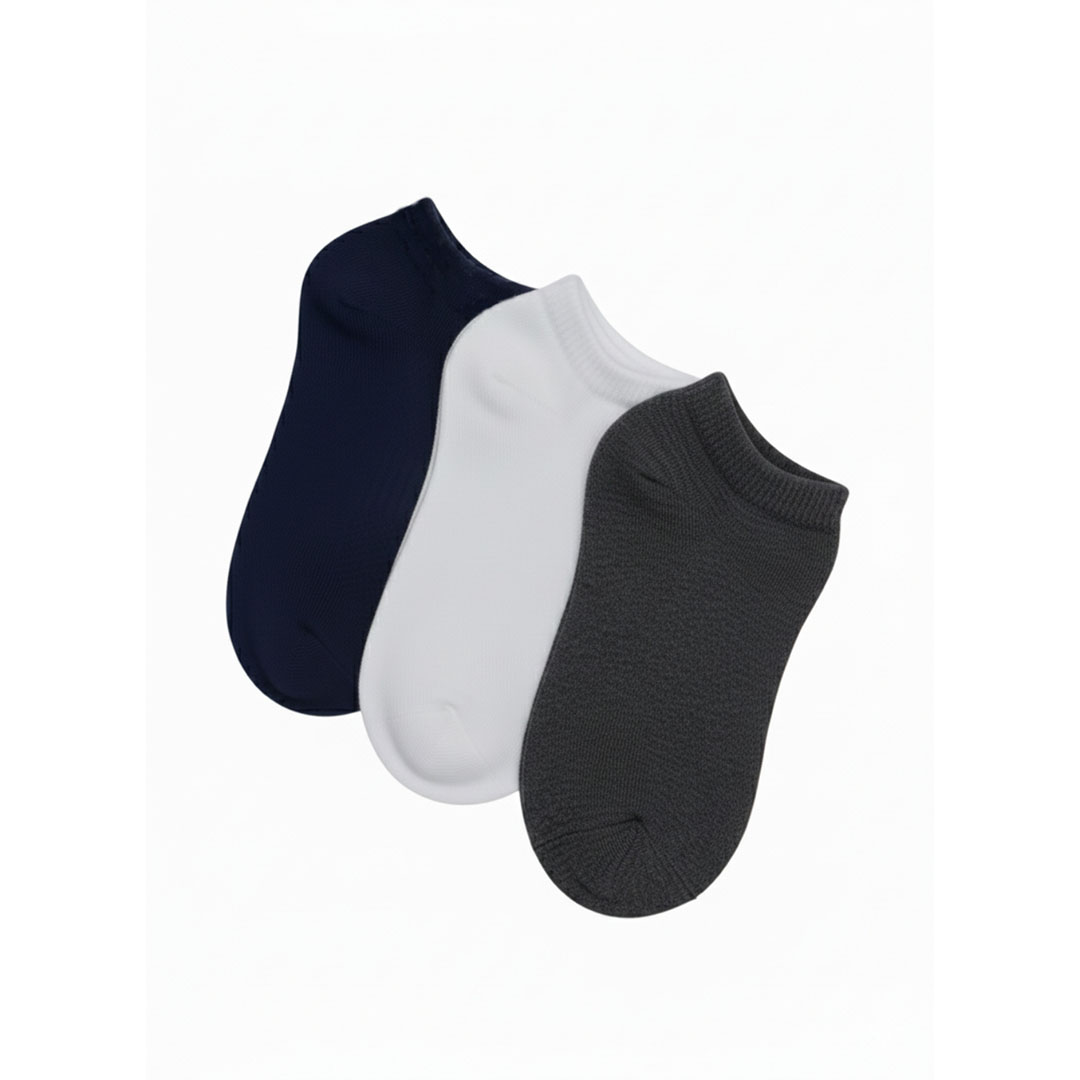 شراب أنكل قصير سادة للجنسين - 3 زوج