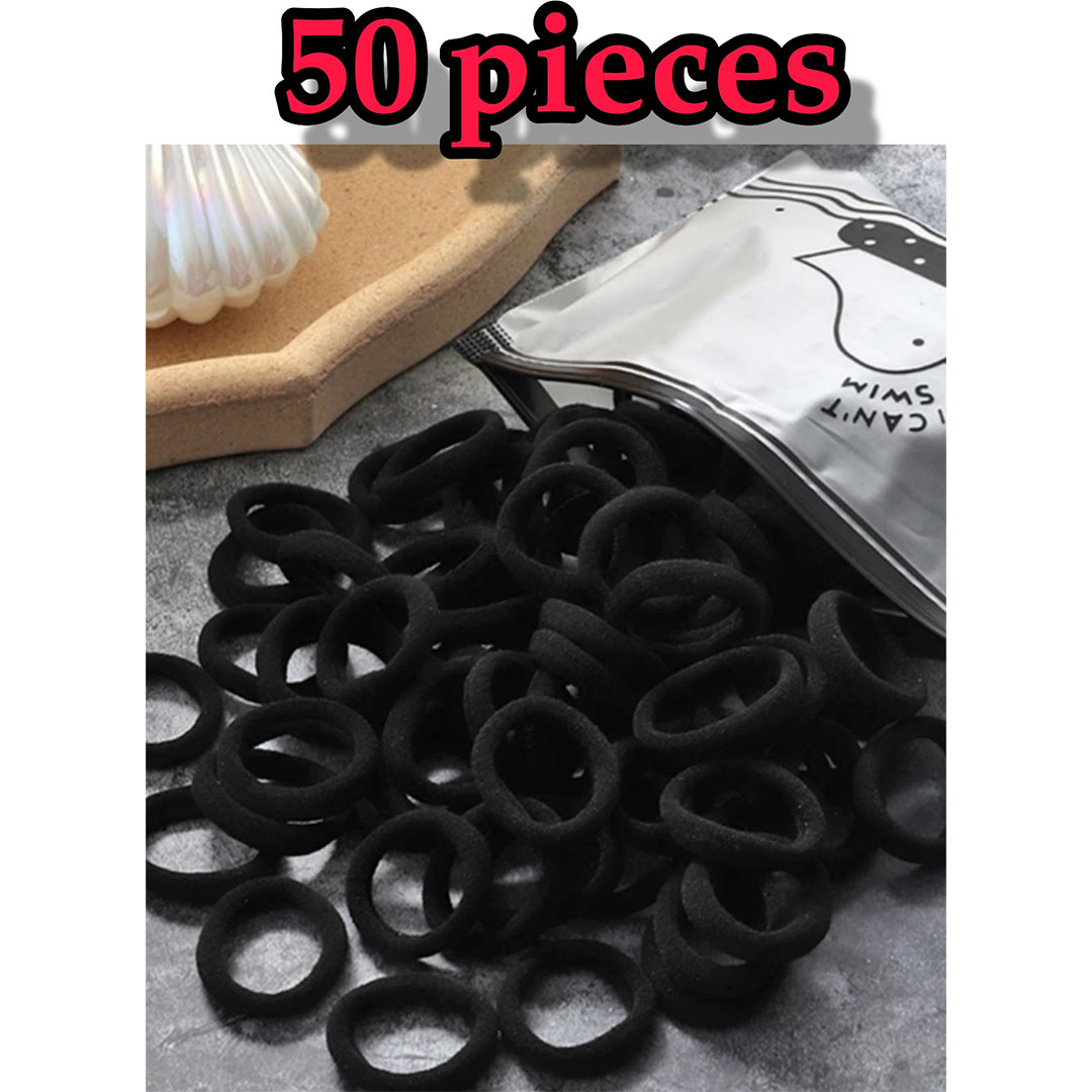 ربطات شعر مطاطية للأطفال أسود وأبيض وملوّن – 600 قطعة