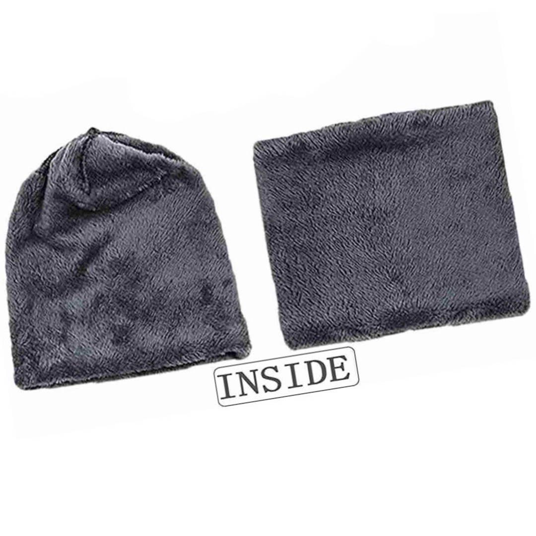 ايس كاب ودفاية للرقبة - رمادي