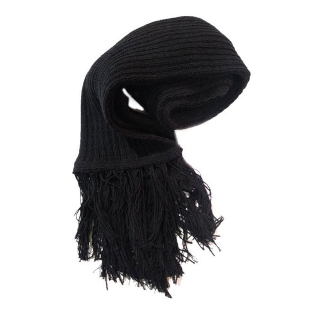 كوفية صوف للجنسين - أسود