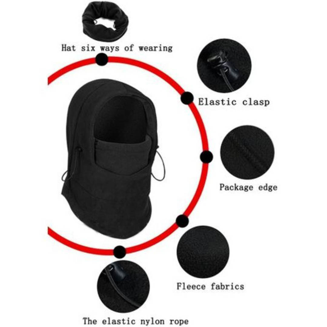 ماسك تدفئة للرأس والرقبة - أسود
