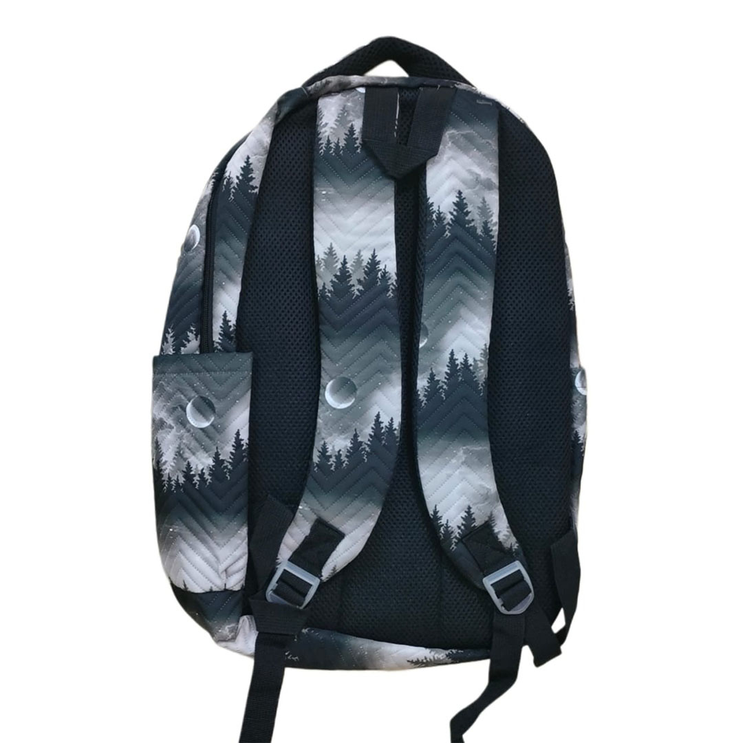 شنطة ظهر مدرسية - شكل أشجار - أسود