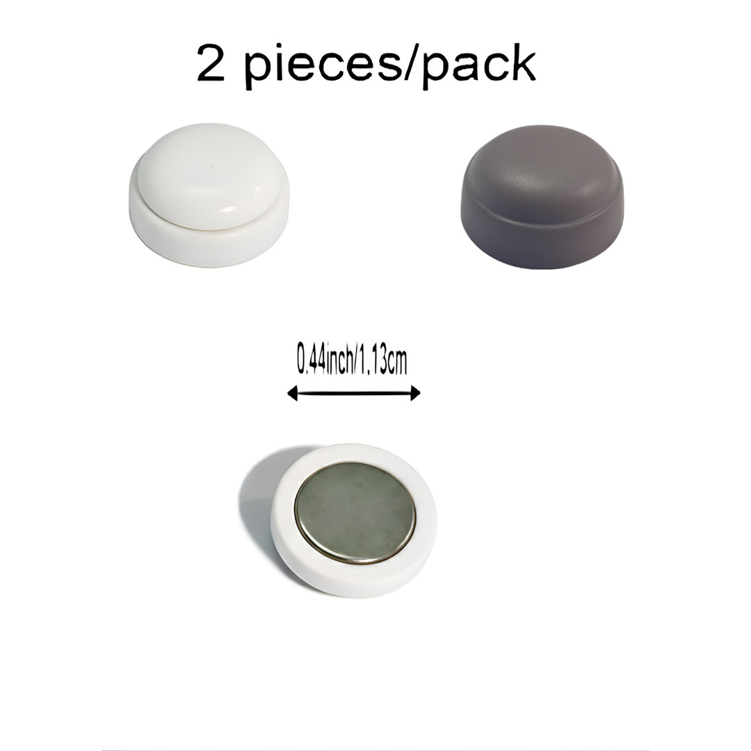 دبابيس حجاب مغناطيسية - 2 قطعة - كشمير / أبيض