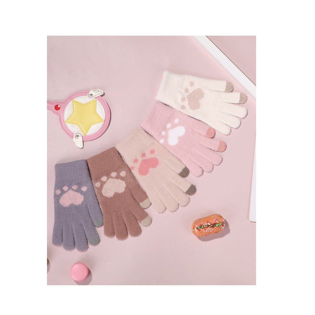 جوانتي حريمي تاتش شكل قلب - رمادي