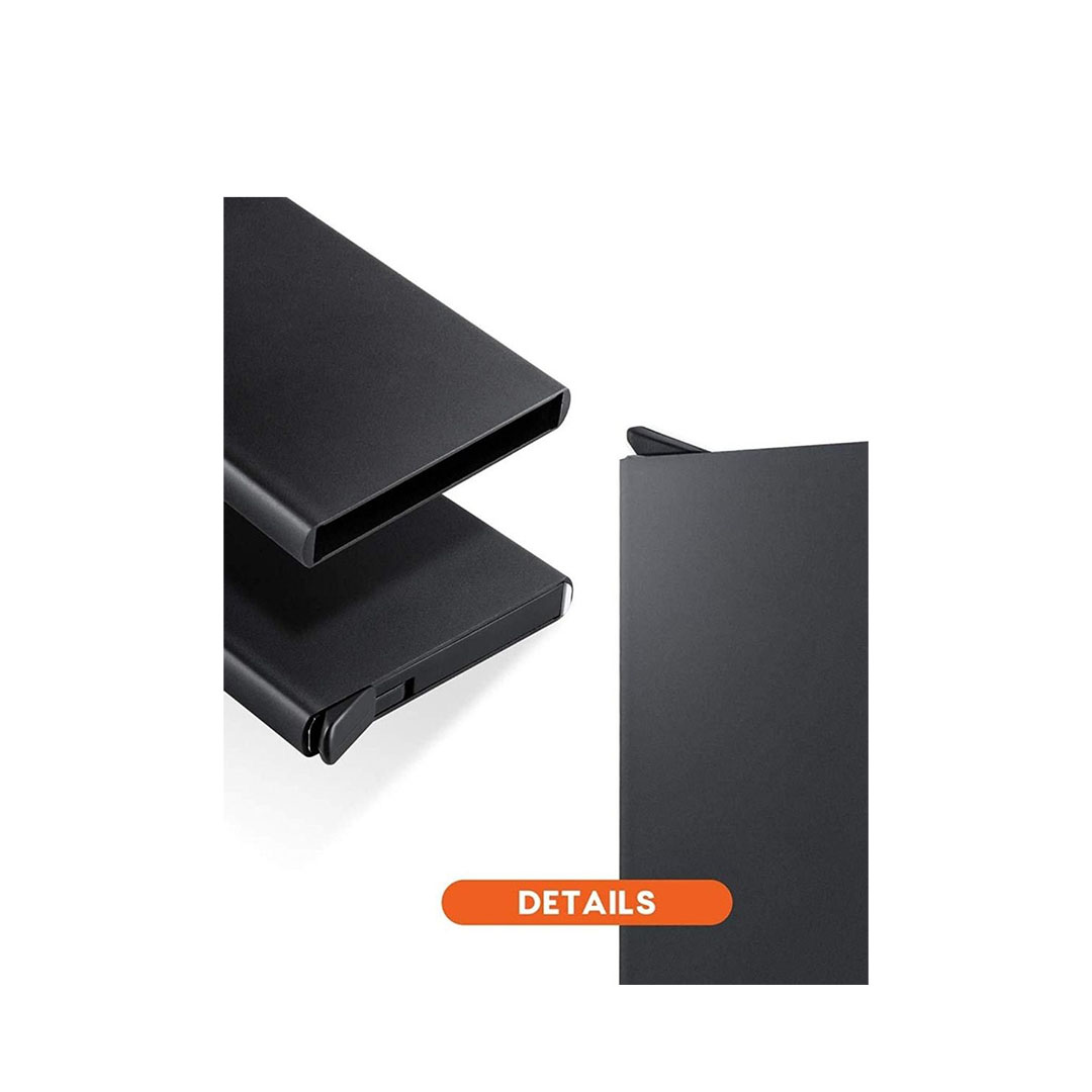 حافظة كروت معدنية - أسود