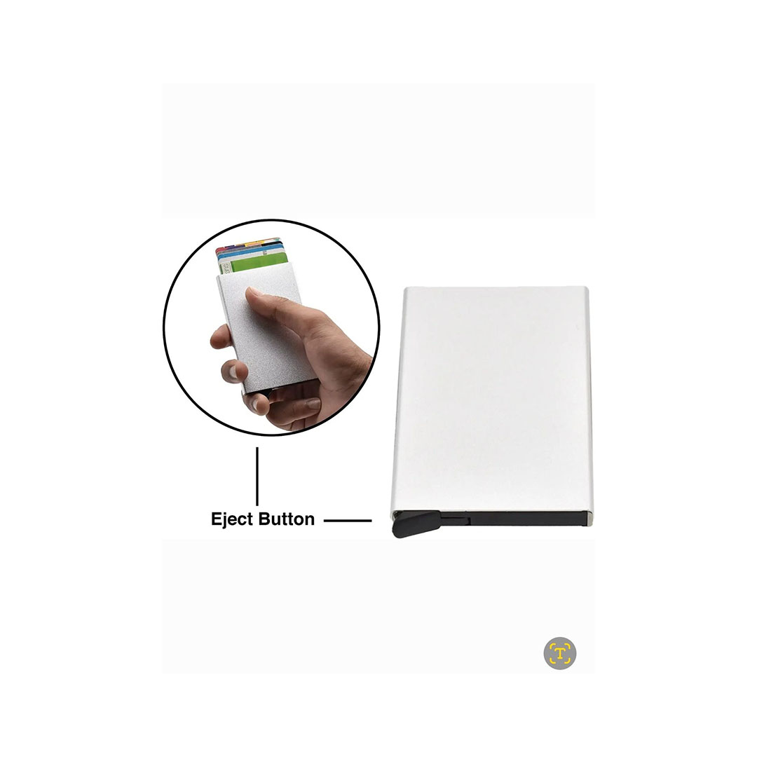 حافظة كروت معدنية - فضي