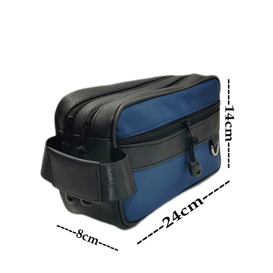 شنطة يد للرجال - أسود/أزرق