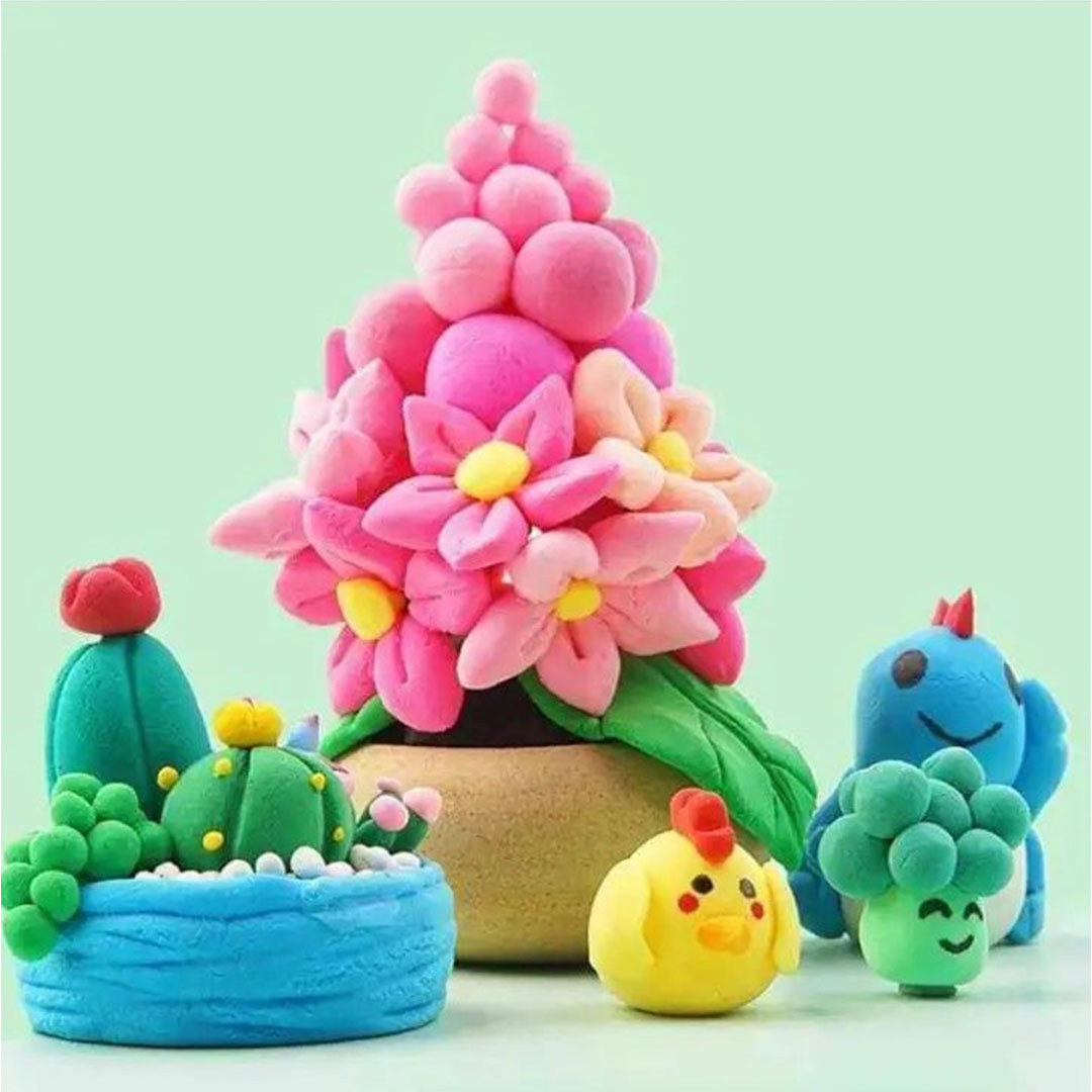 صلصال ملون غير سام للأطفال - 12 قطعة - متعدد الالوان