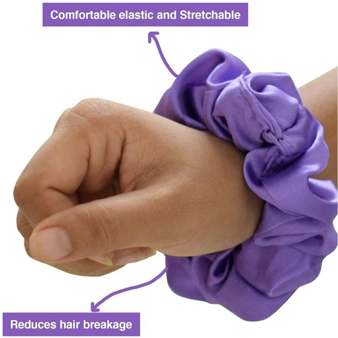 مجموعة من توك الشعر من الساتان - 6 قطع - متعدد الالوان