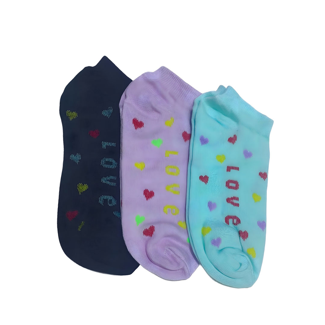 شراب أنكل حريمي قصير مطبوع - 3 زوج