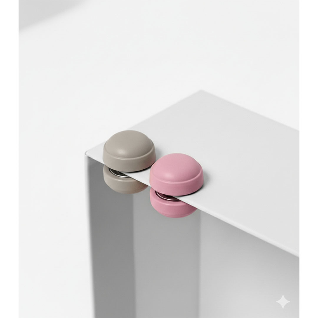 دبابيس حجاب مغناطيسية - 2 قطعة - بينك / كافية