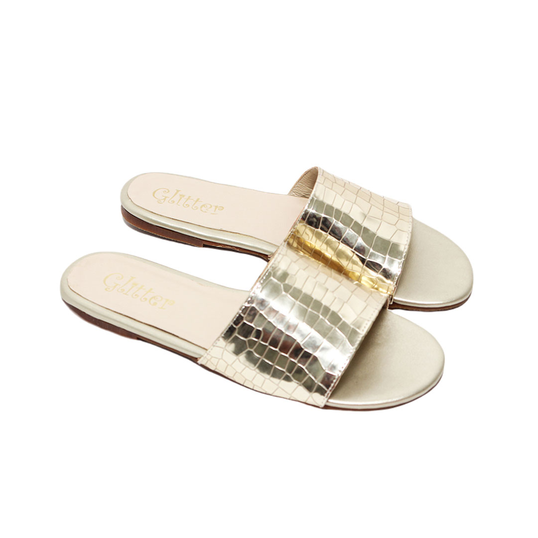 0513 شبشب صيفي حريمي - ذهبي