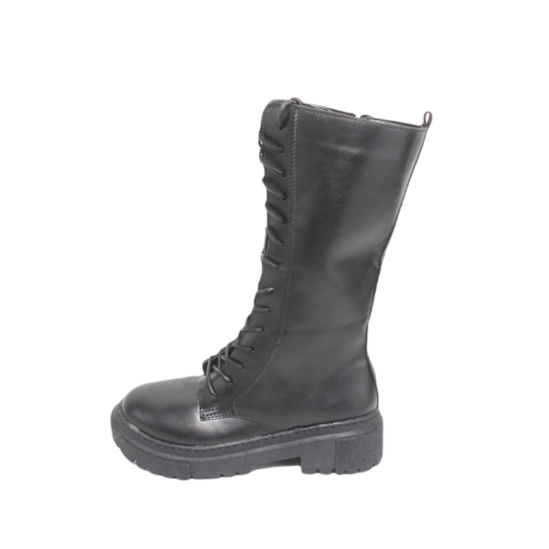 728 بوت طويل حريمي شتوي - جلد - أسود