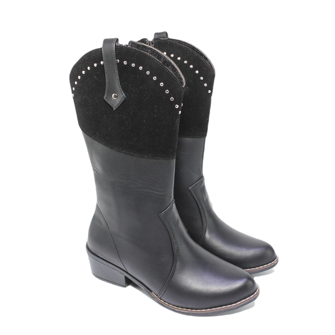 791هاف بوت طويل حريمي جلد