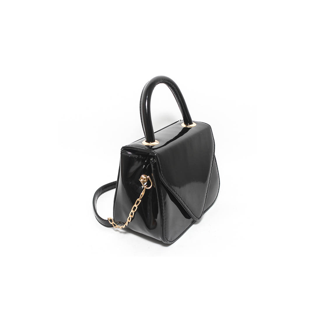 4790 شنطة يد حريمي مع يد كروس - أسود