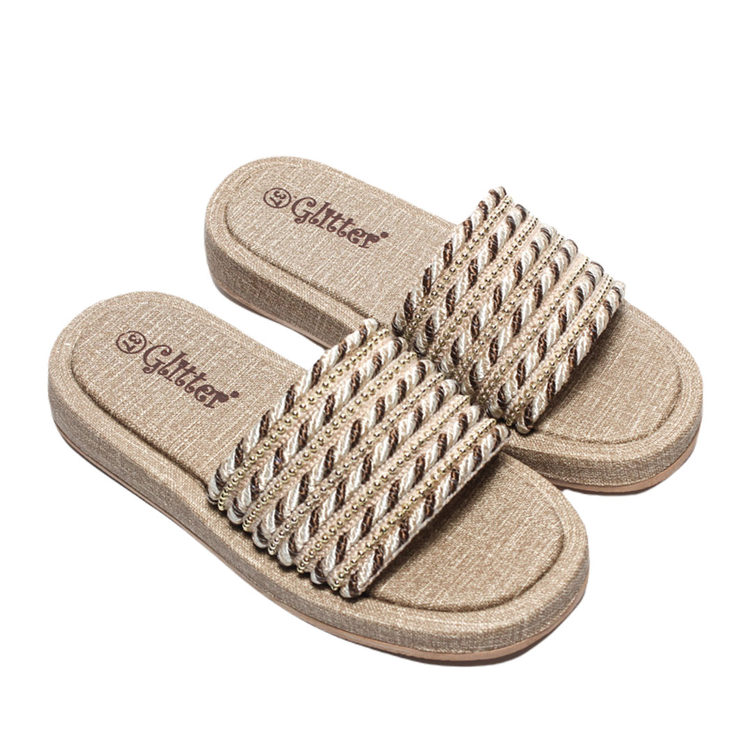 665 شبشب صيفي حريمي - بني