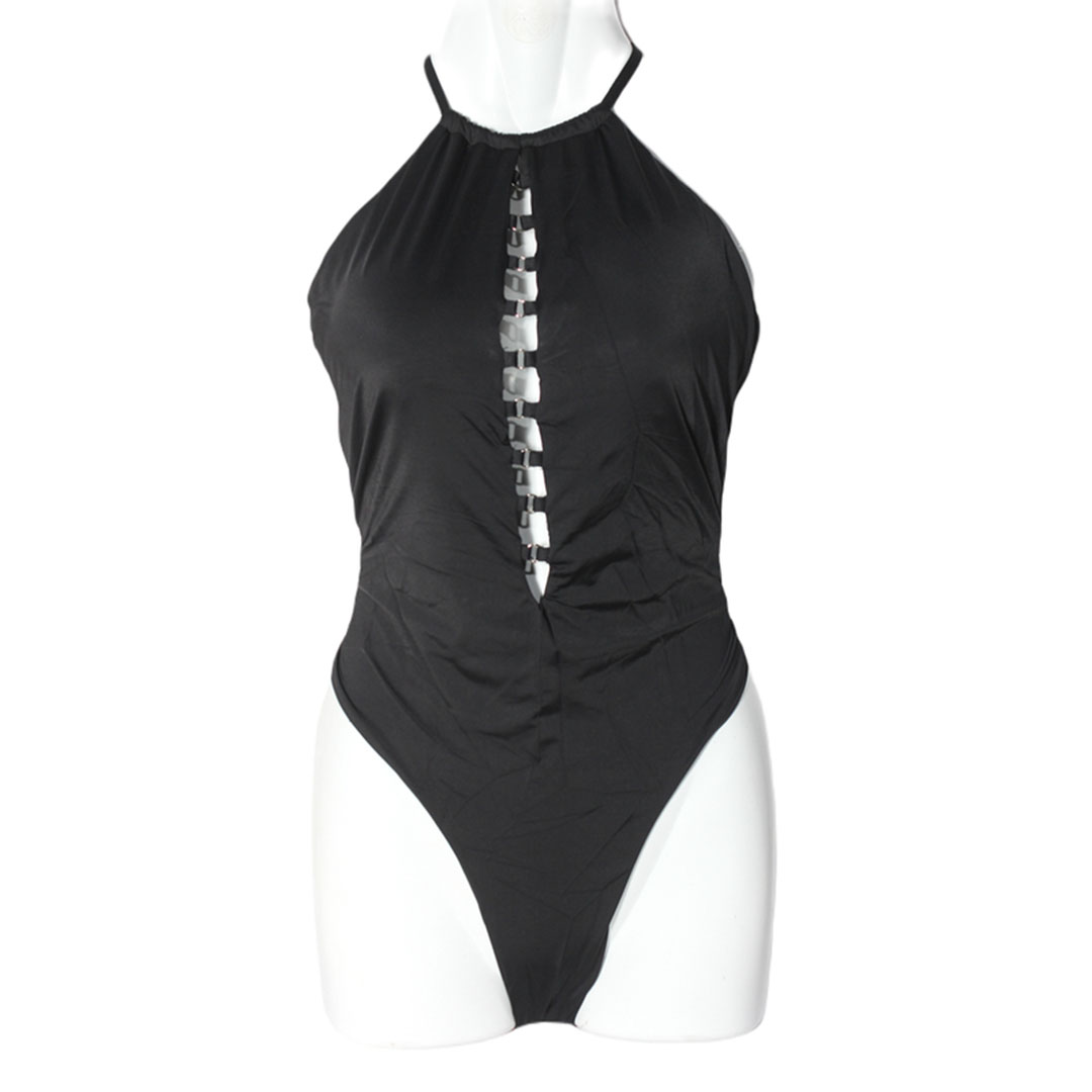 0684 مايوه حريمي قطعة واحدة - أسود