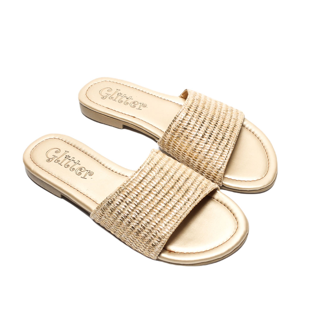 668 شبشب صيفي حريمي - ذهبي