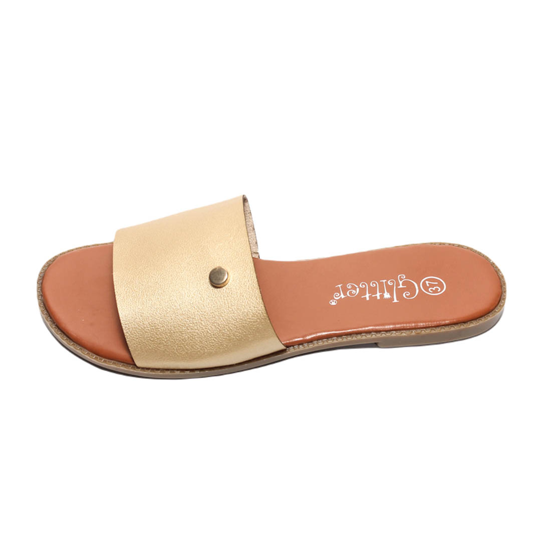 0651 شبشب صيفي حريمي - ذهبي