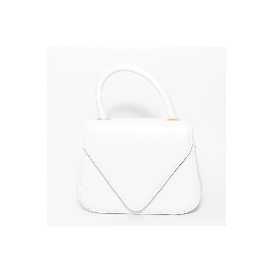 4657 شنطة يد حريمي مع يد كروس - فضي