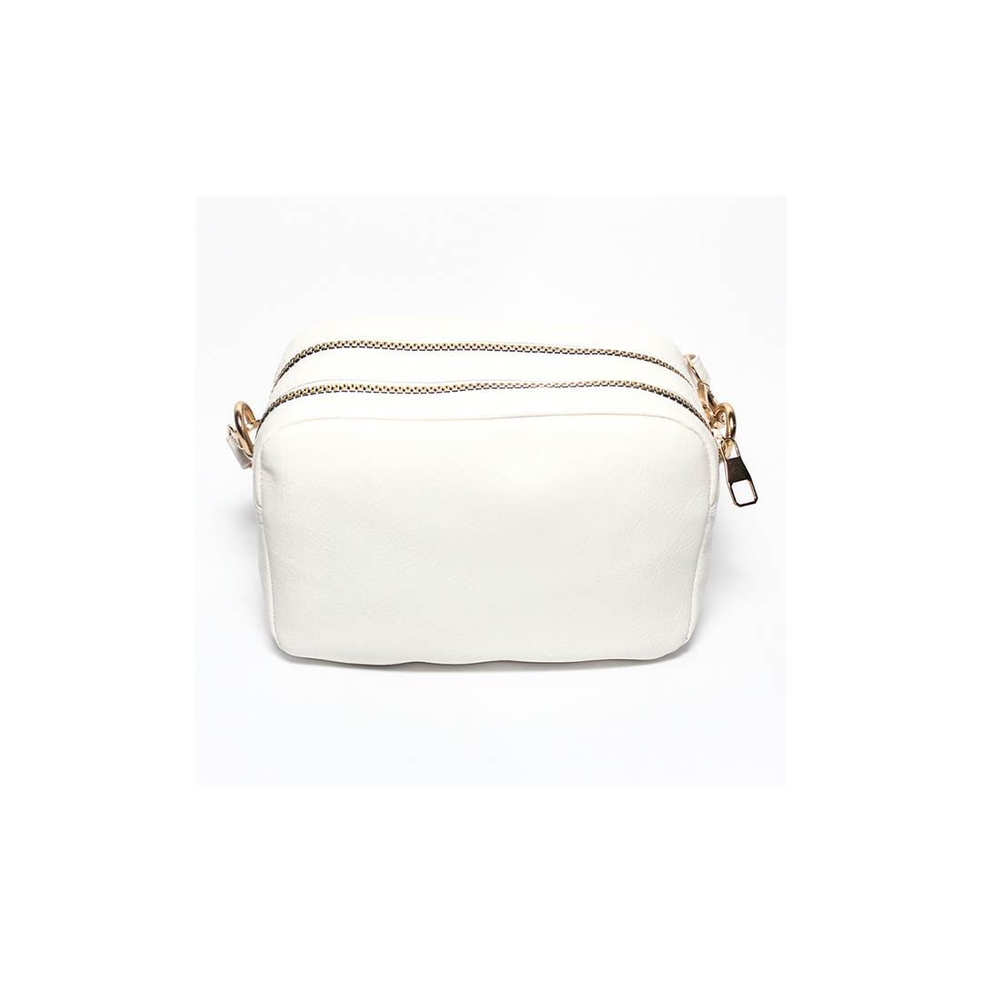 4799 شنطة يد حريمي مع يد كروس - فضي