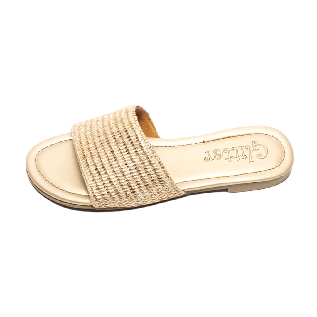 668 شبشب صيفي حريمي - ذهبي