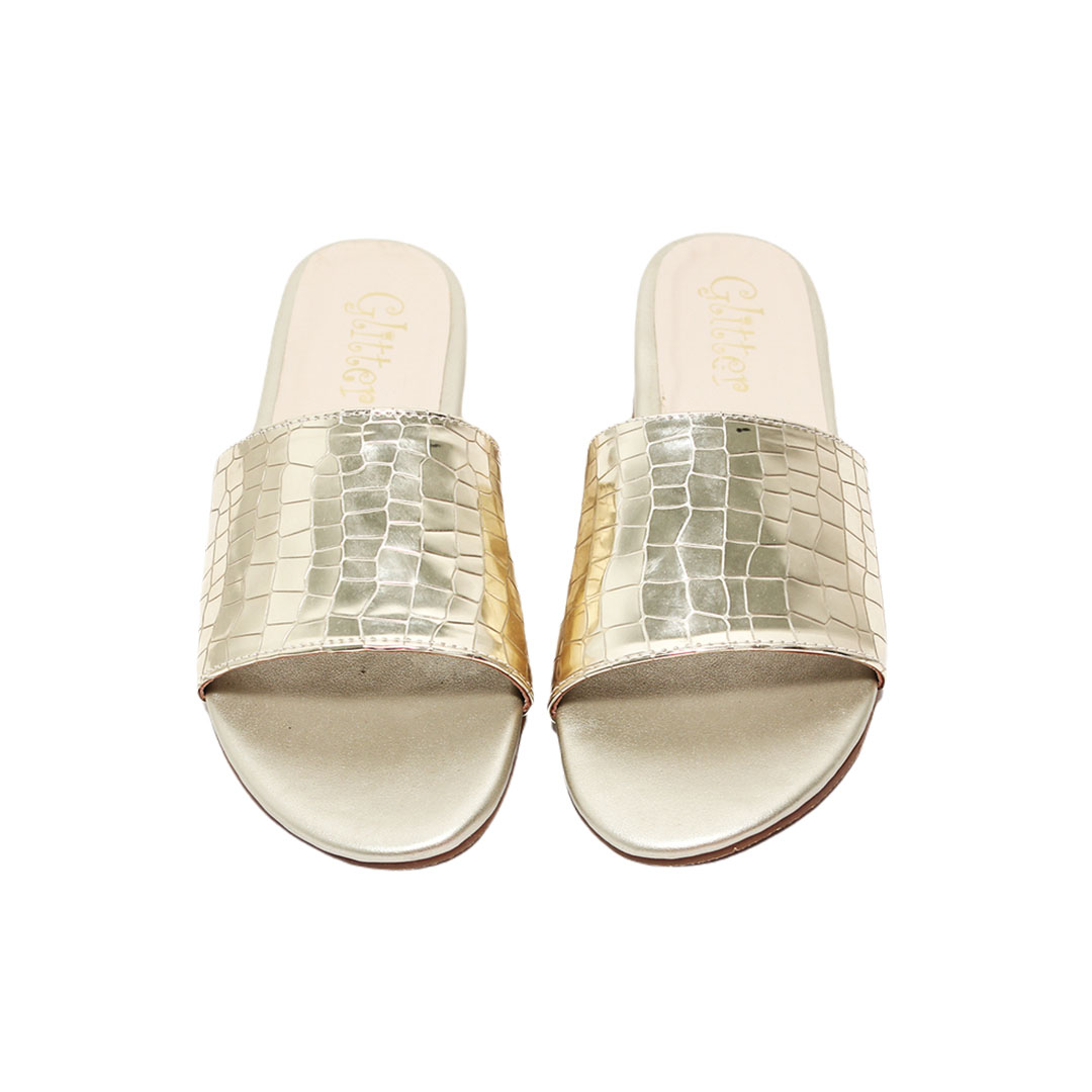 0513 شبشب صيفي حريمي - ذهبي