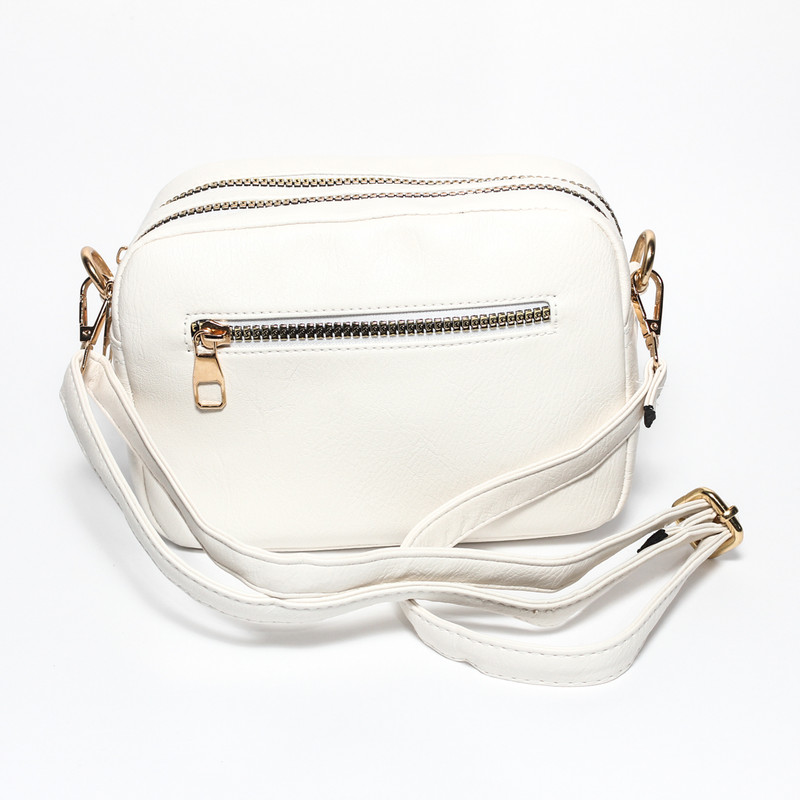 4799 شنطة يد حريمي مع يد كروس - فضي