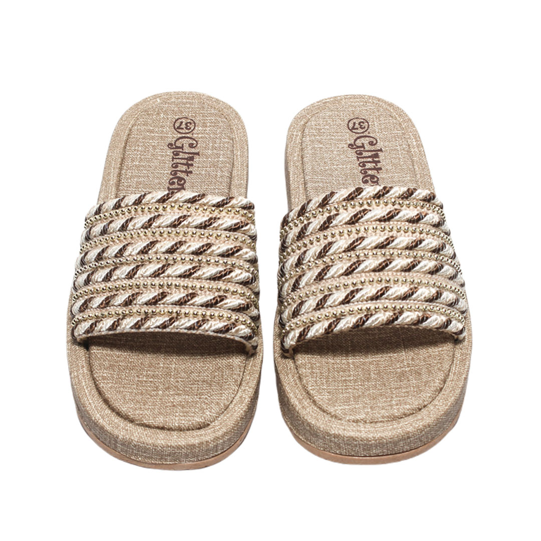 665 شبشب صيفي حريمي - بني