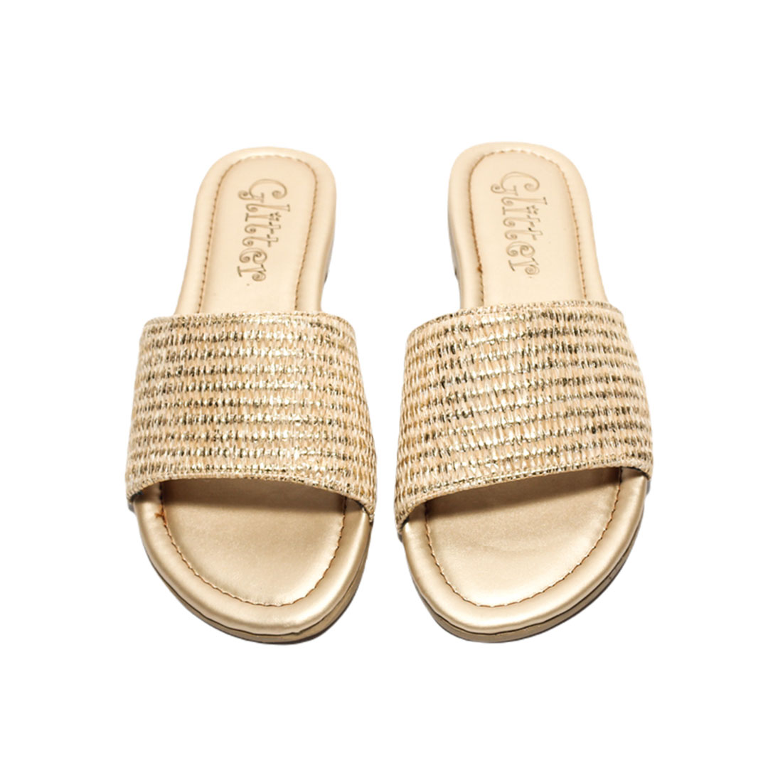 668 شبشب صيفي حريمي - ذهبي