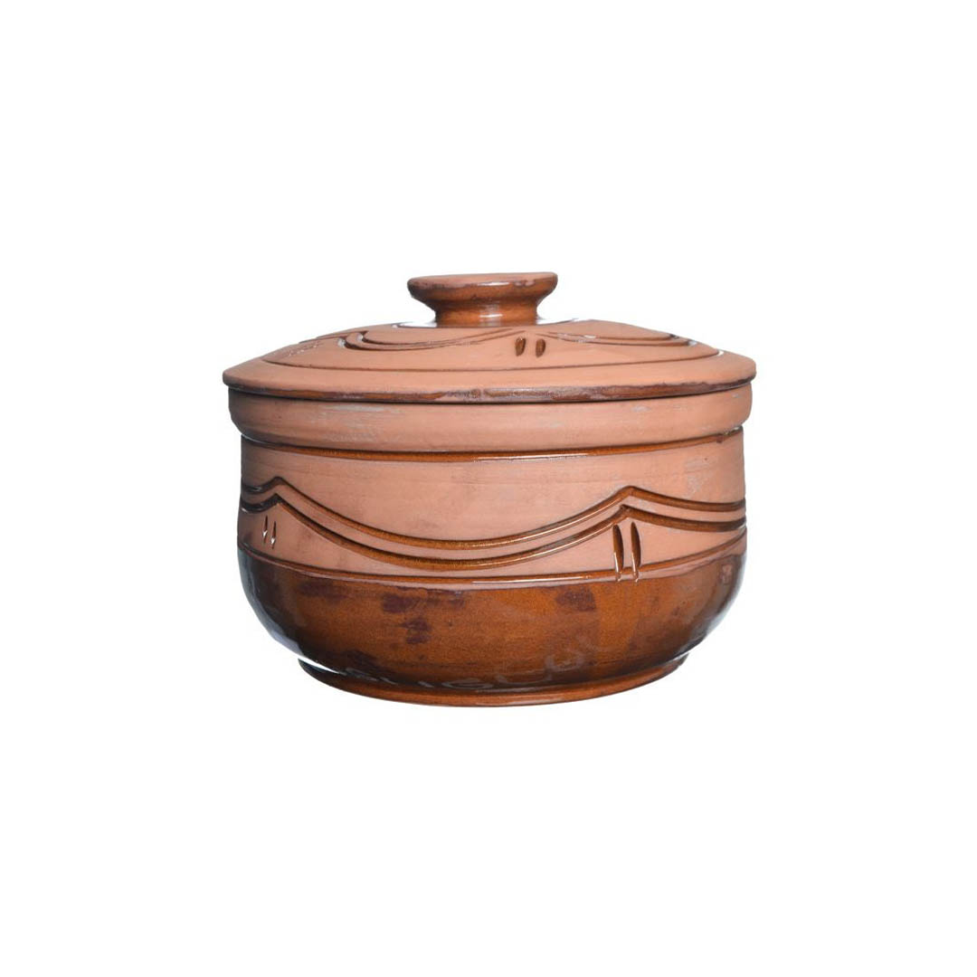 طاجن فخار - 25 سم - بني