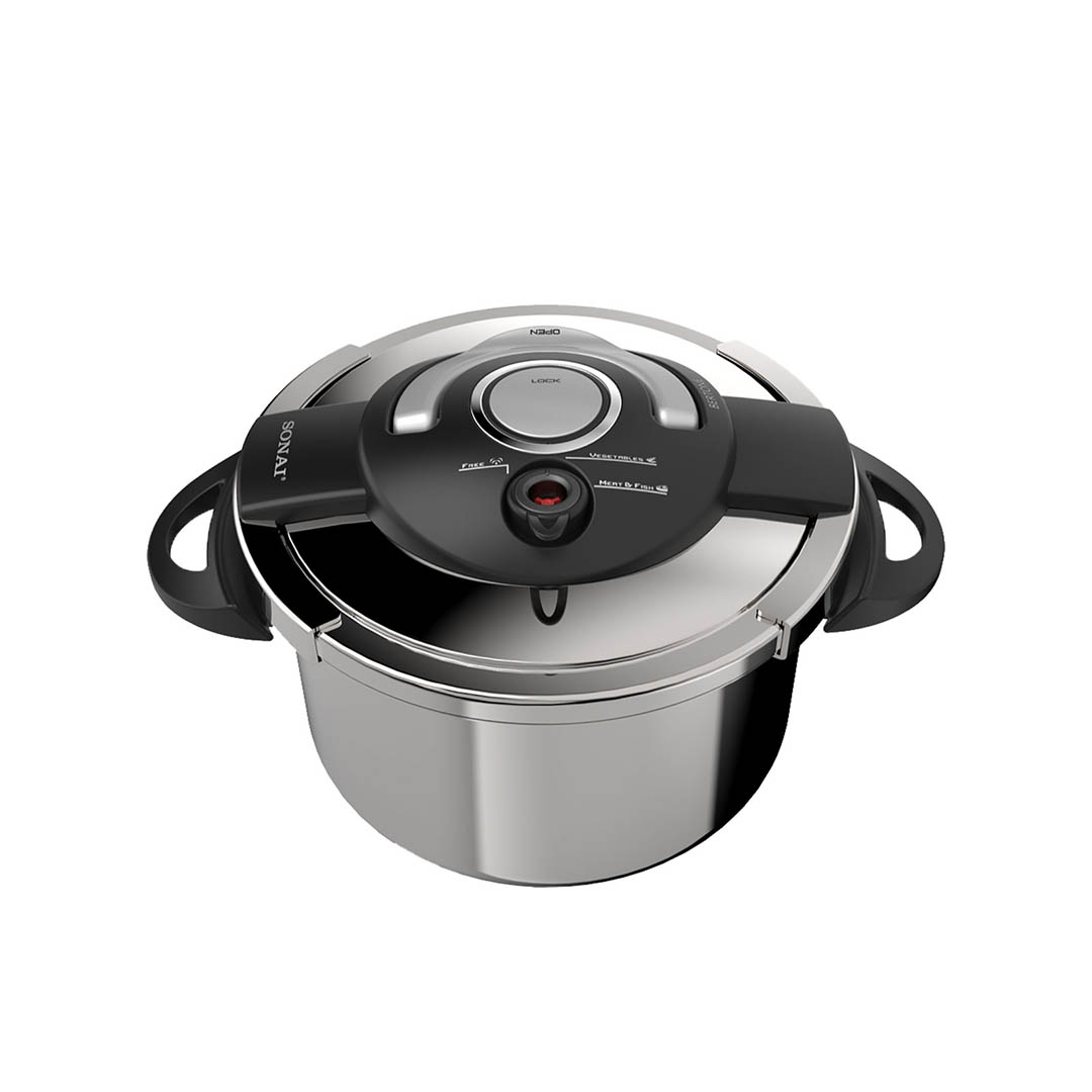 MA-800 حلة ضغط بخار - 8 لتر- أسود/ فضي