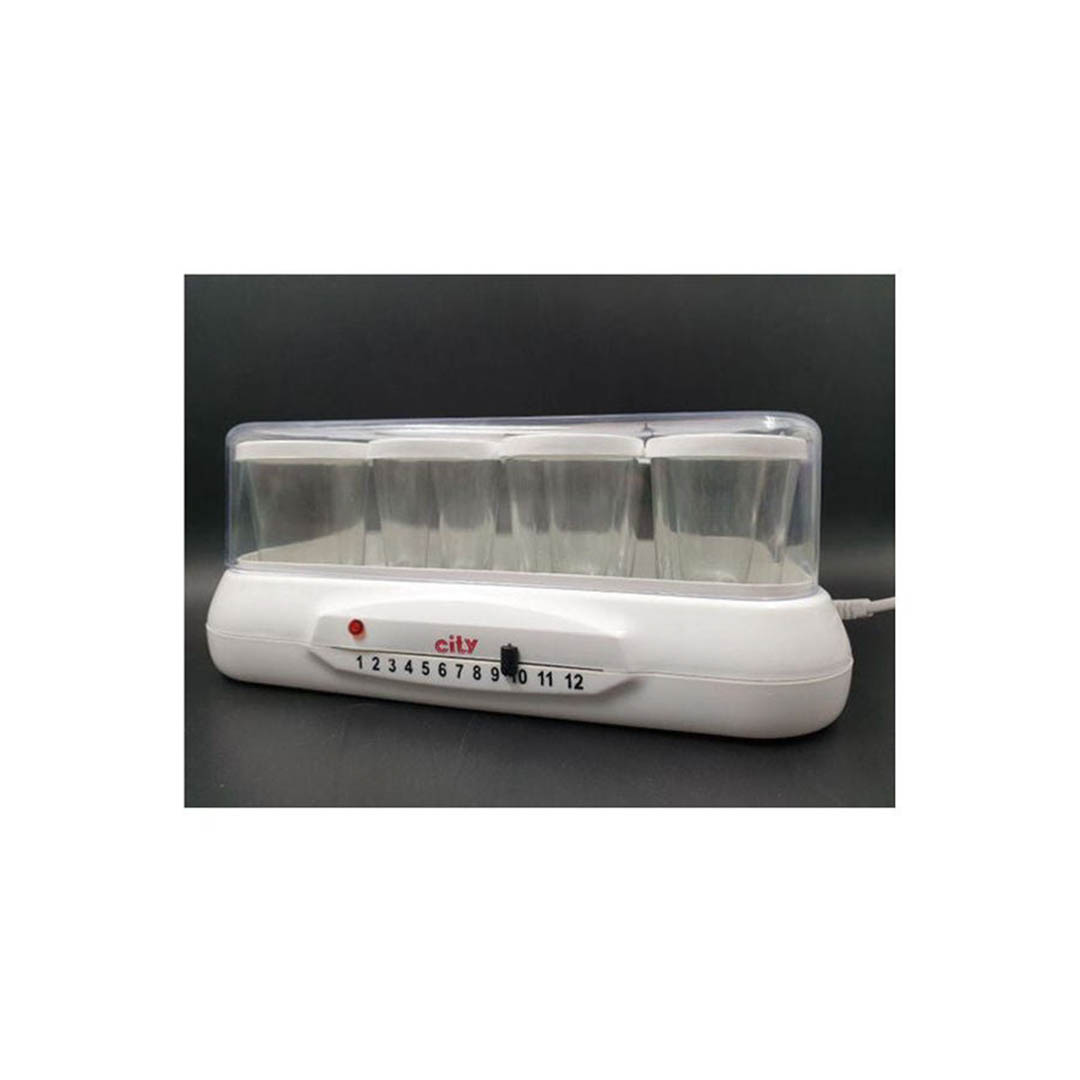 ماكينة صنع الزبادي سيتي - 8 أكواب - أبيض