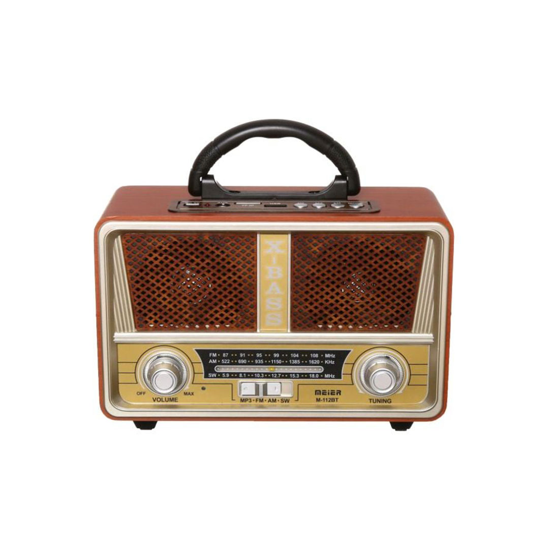 M-112BT راديو لاسلكي مزود بجهاز تحكم - بني