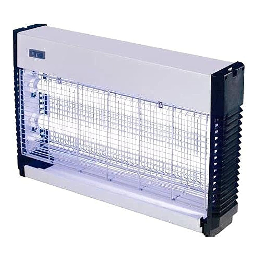 صاعق حشرات كهربائي - 2 لمبة - أبيض