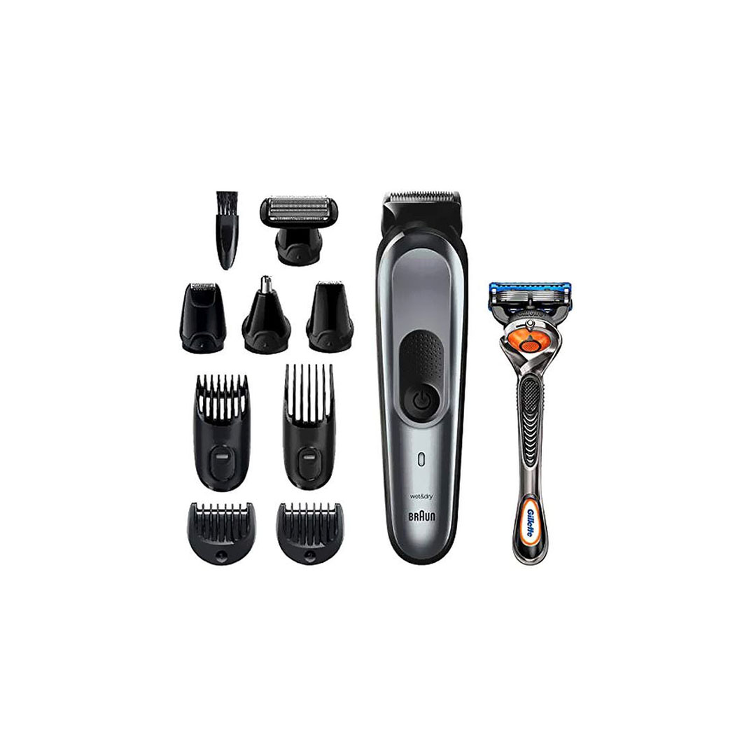 MGK7021 مجموعة أدوت حلاقة الشعر 10*1 - أسود/رمادي