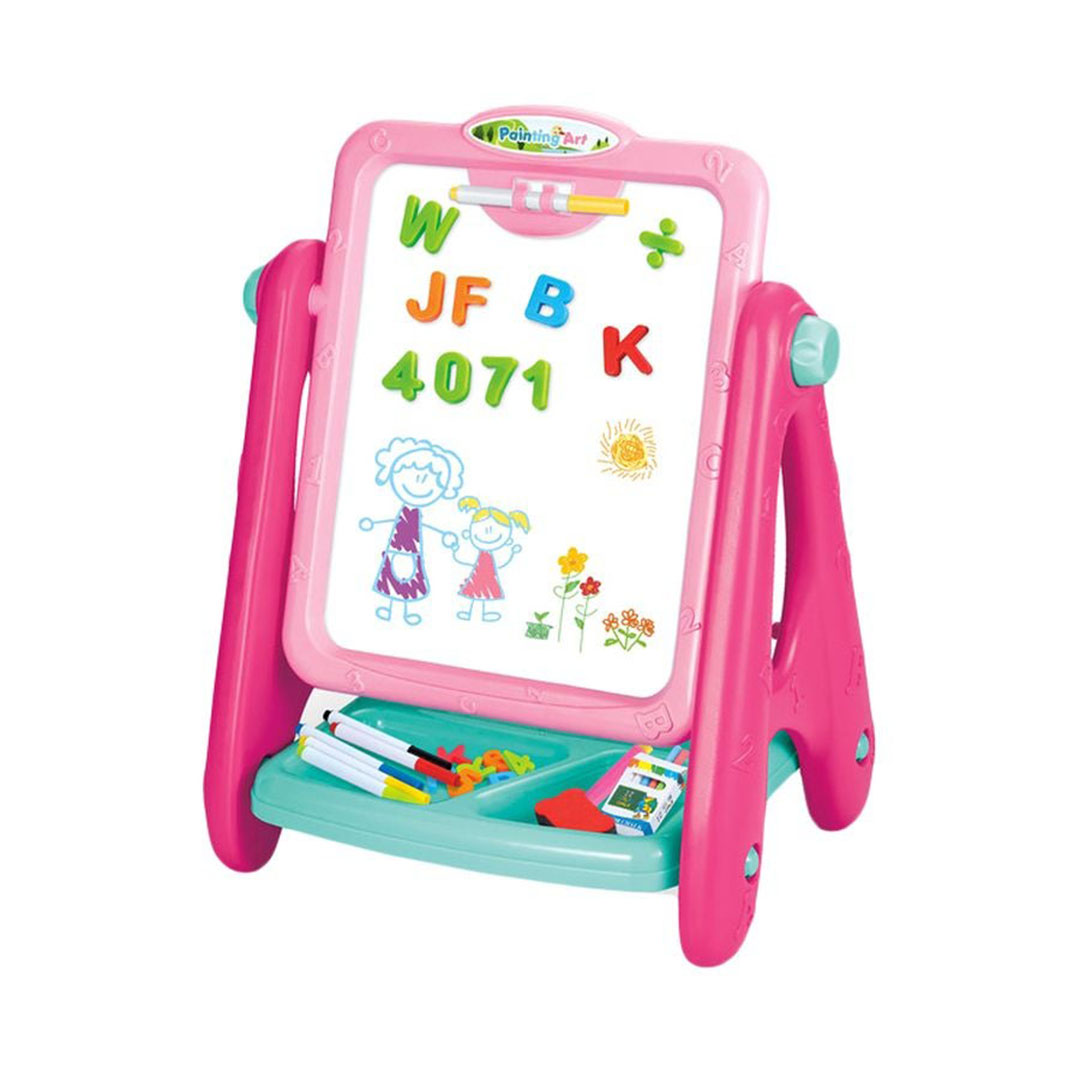 سبورة رسم تعليمية - أبيض/ بينك