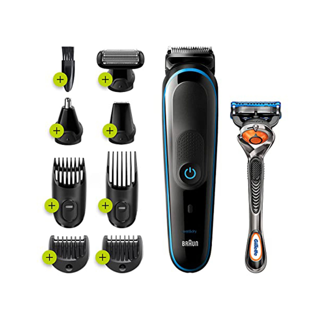 Mgk5280 ماكينة حلاقة للشعر 9*1 - أسود/ أزرق