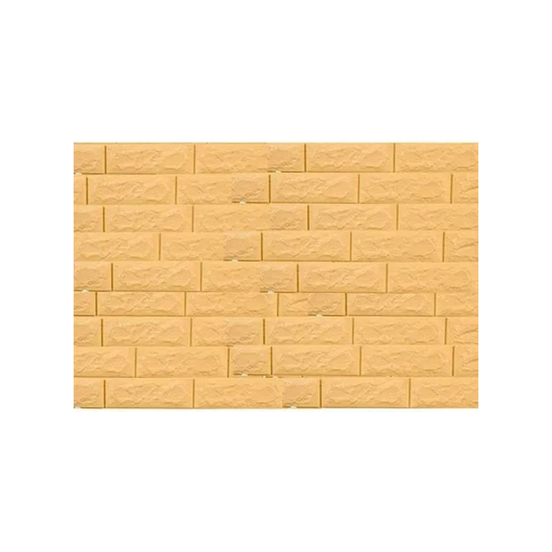 بديل سيراميك 3D شكل حجر - 10 قطع - أصفر