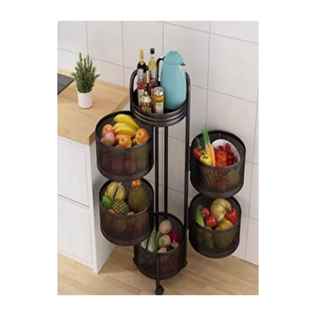 تربو تخزين 4 طبقات - أسود