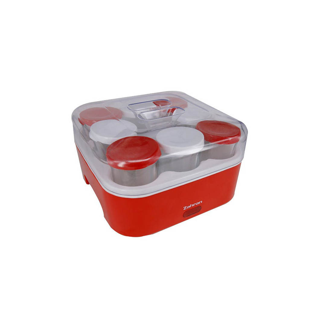 ماكينة صنع الزبادي زهران - 8 أكواب - أبيض/ أحمر