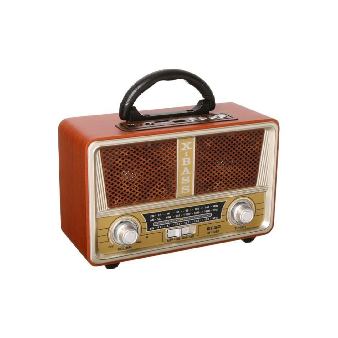 M-112BT راديو لاسلكي مزود بجهاز تحكم - بني