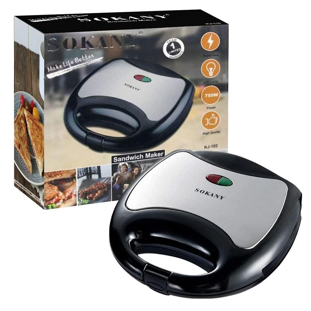 KJ-102 ماكينة صنع السندوتشات سوكاني - 750 وات - أسود