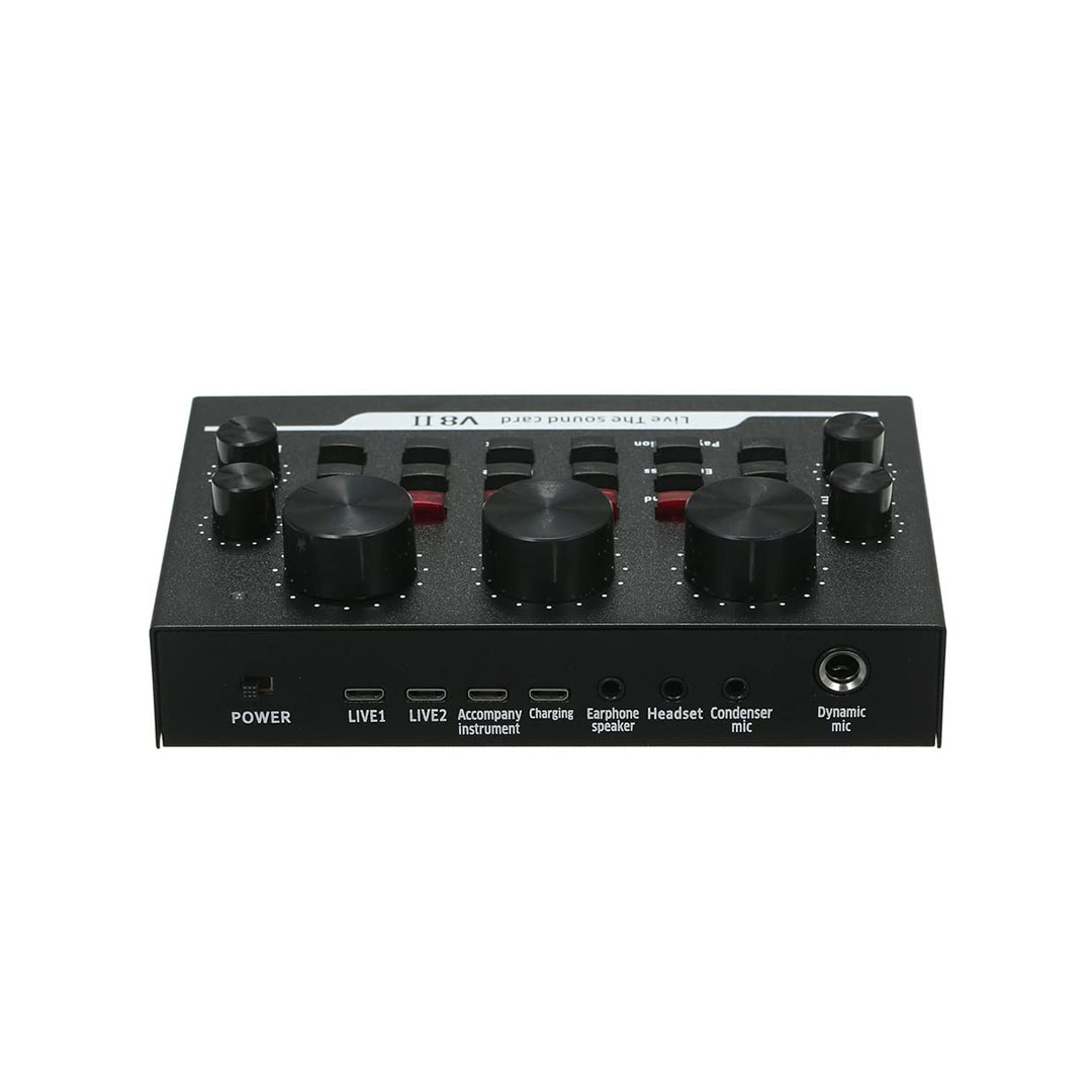 V8 ميكسر صوت - أسود