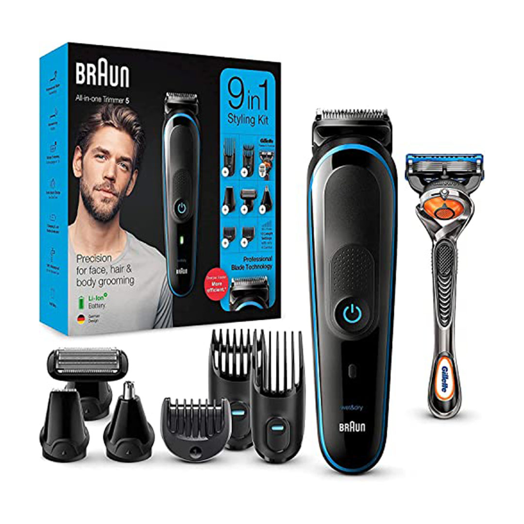 Mgk5280 ماكينة حلاقة للشعر 9*1 - أسود/ أزرق