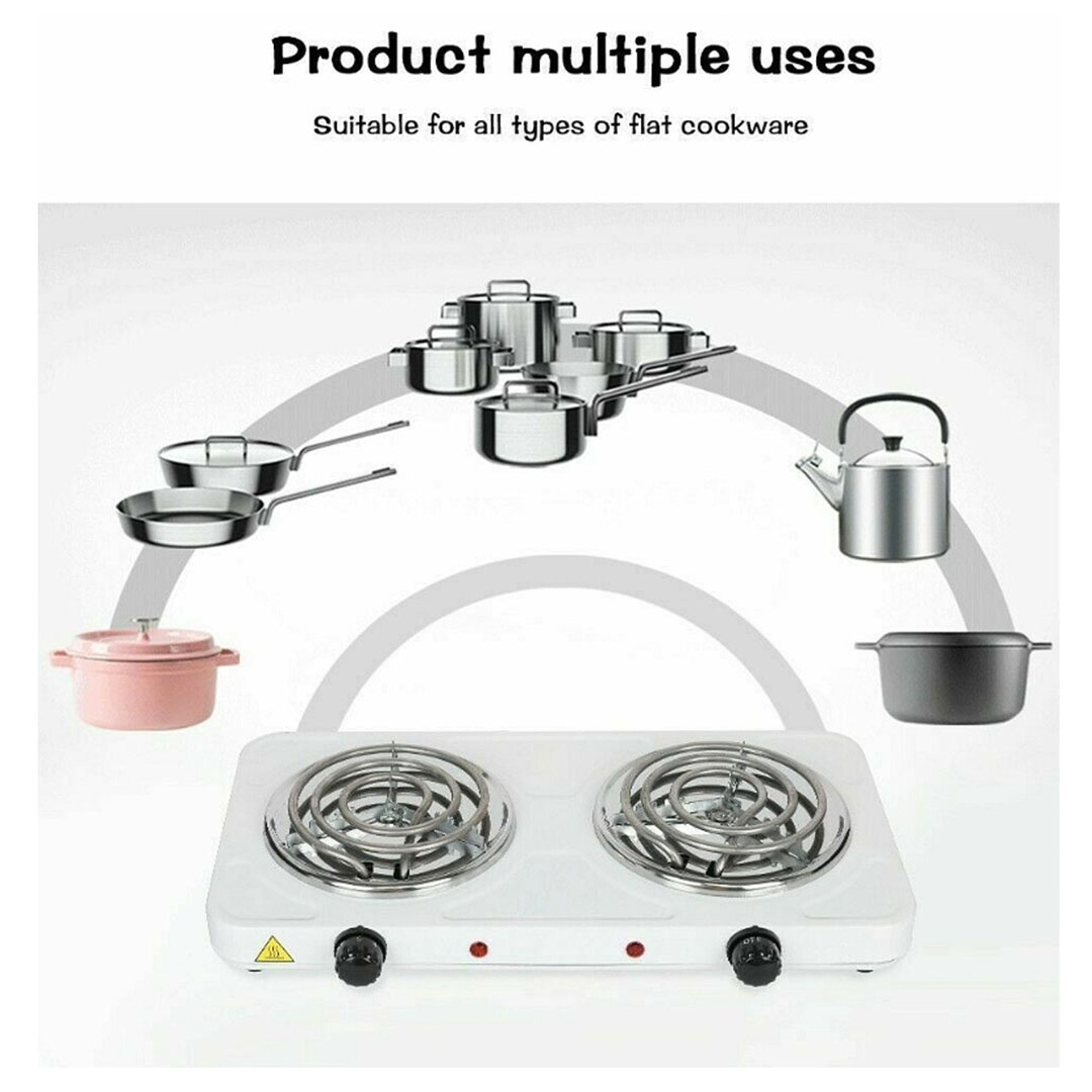 بوتجاز كهرباء - 2 شعلة - أبيض