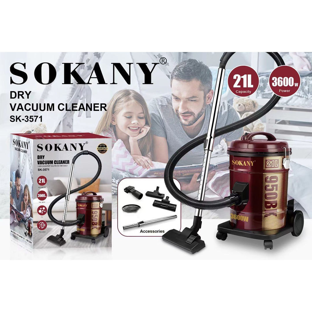 SK-3571 مكنسة كهربائية - 3600 وات - 21 لتر