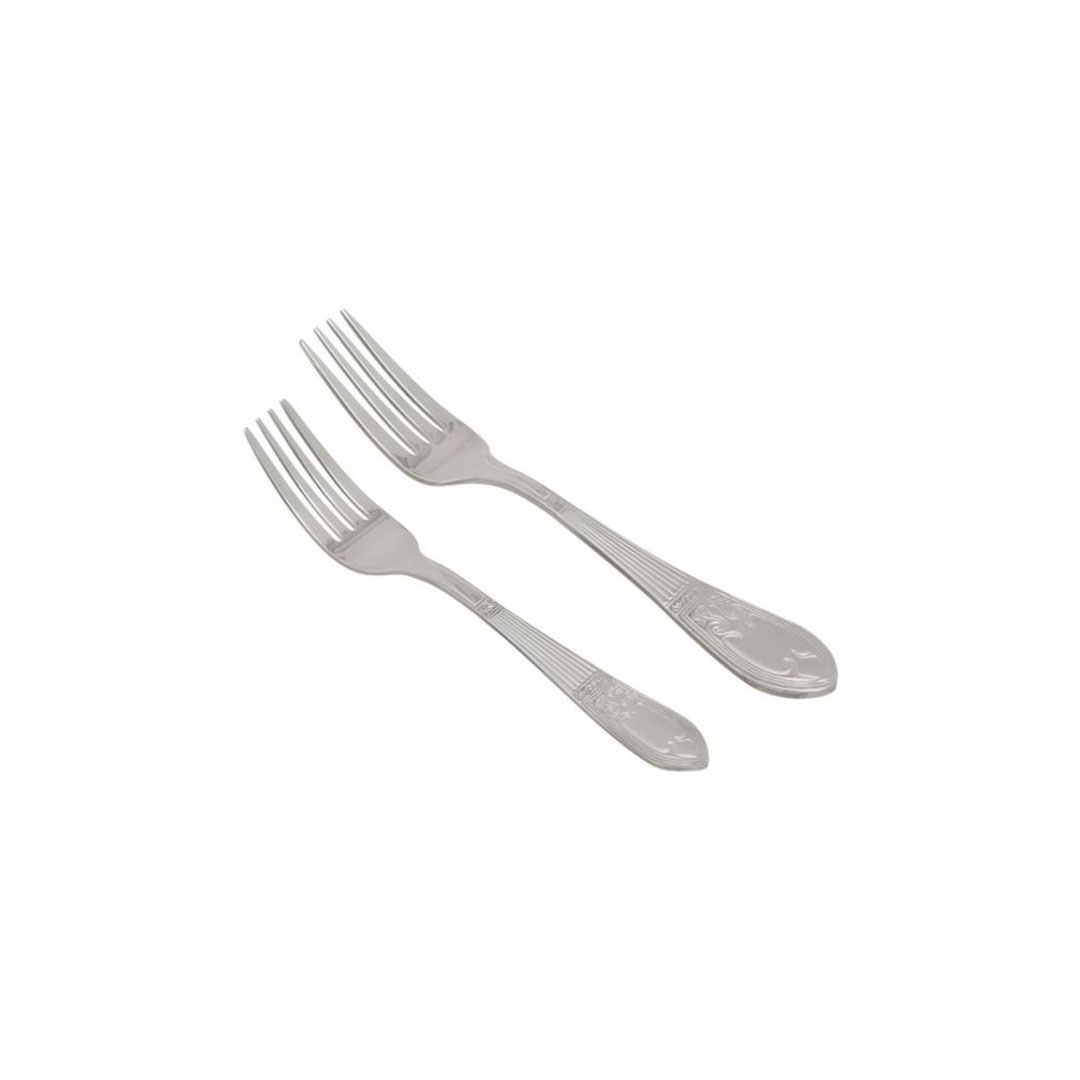 طقم معالق وشوك - 14 قطعة - فضي